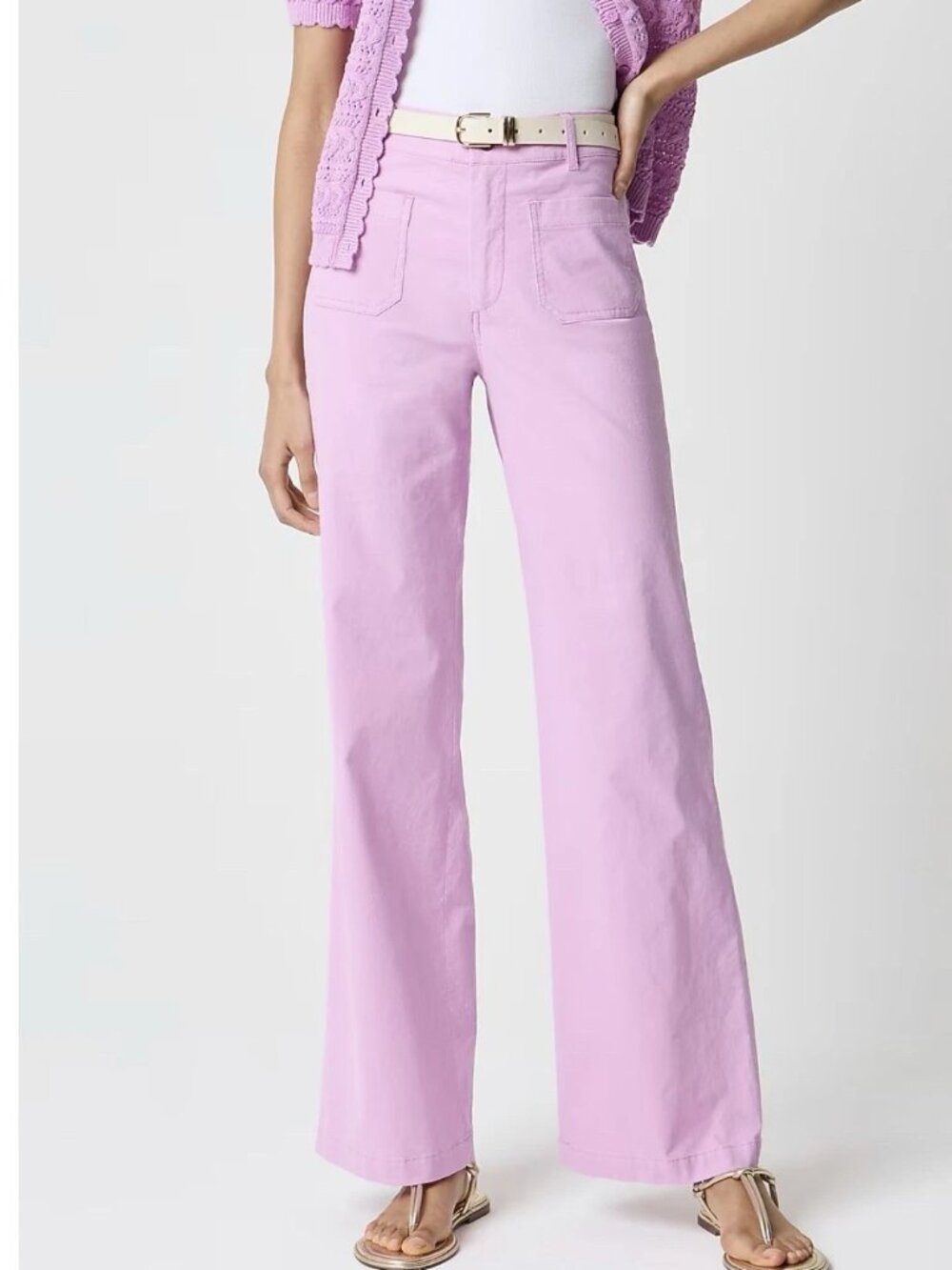 J. Crew Lizzie Peony Patch Pocket Wide Leg Pants 31P NWT